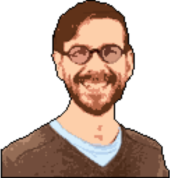 Pixel art portrait of Mike Beazley